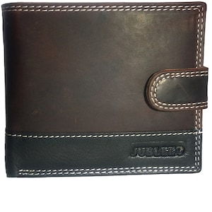 Jubleeo Rfid Protected Premium Leather Brown Bi-fold Cartera para hombre