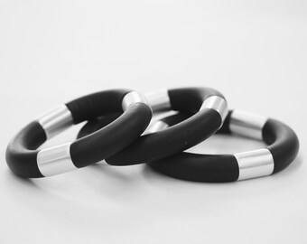 Neoprene & Aluminum  Bangle