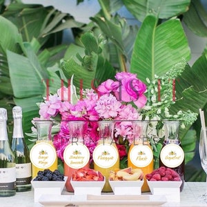 Prestige Mimosa Bar Supplies | Brunch Decorations Kit w/Greenery Mimosa Bar  Sign and Gold Banners. Classy Bridal Shower Decorations, Momosabar Baby