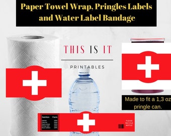 Fortnite Printable Etsy - bandage wrappers water bottle label pringles label prin!   table kitchen paper towel wrap gamer video bday party decor pdf instant!    download