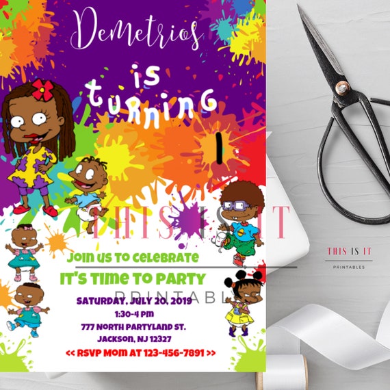 rugrats baby shower invitations