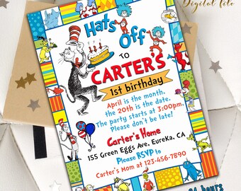 Dr Seuss Invite Etsy