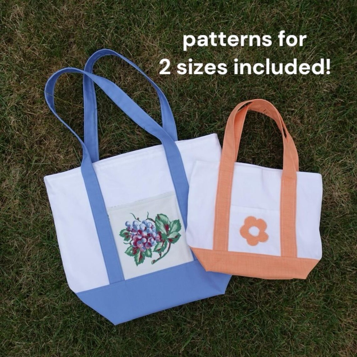 Canvas Tote Bag PDF Sewing Pattern & Instructions | Instant Download ...