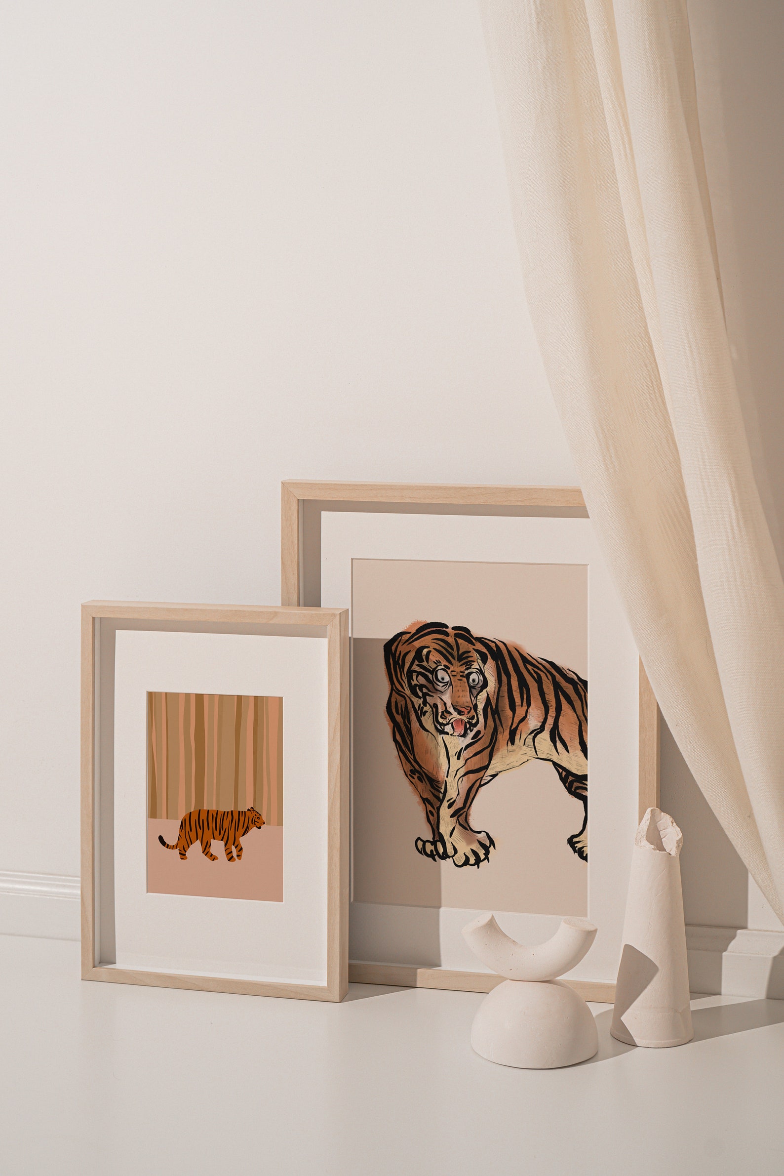 Printable Korean Tiger Art, Asian Tiger Poster Printable, Minimalist ...