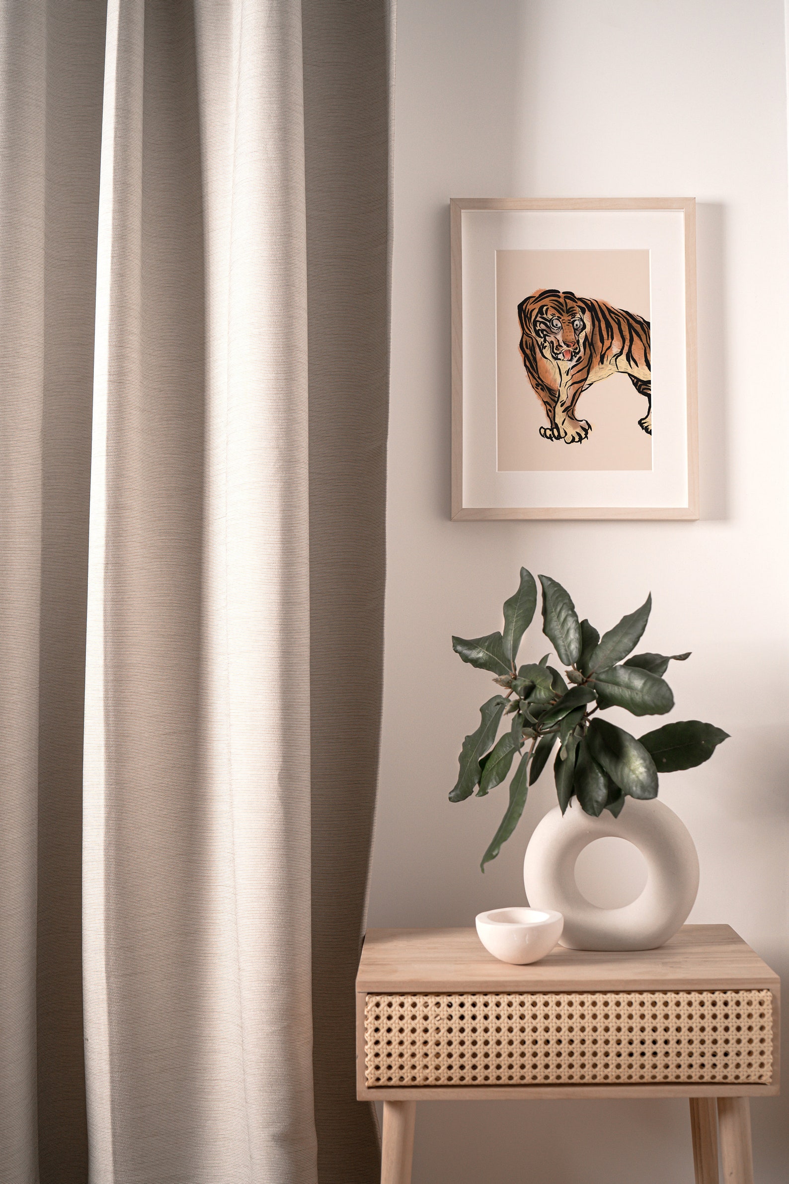 Printable Korean Tiger Art, Asian Tiger Poster Printable, Minimalist ...