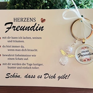 Freundin Geschenk Geburtstag Lieblingsfreundin Herzensfreundin Anker Herz Engel Schutzengel Perlenengel