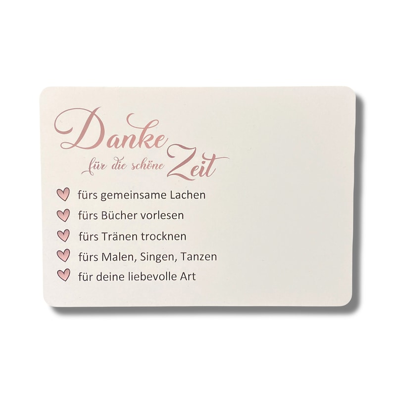 DANKE für schöne Zeit Karte A6 Abschied Erzieherin Kita Kindergarten