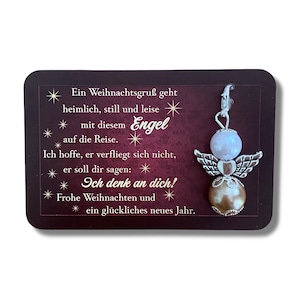 Weihnachtskarte Schutzengel Adventskalender Geschenk Idee Ein Weihnachtsgruß Karte Perlenengel Engel Weihnachten Geschenkidee