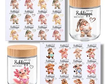 Rub-On Stickers, So the panties don't slip, Animals, Gnomes, DIN A4, Rub-On Stickers