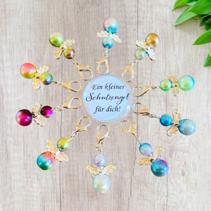 10 pearl angel guest gift charm guardian angel girlfriend gift rainbow colors