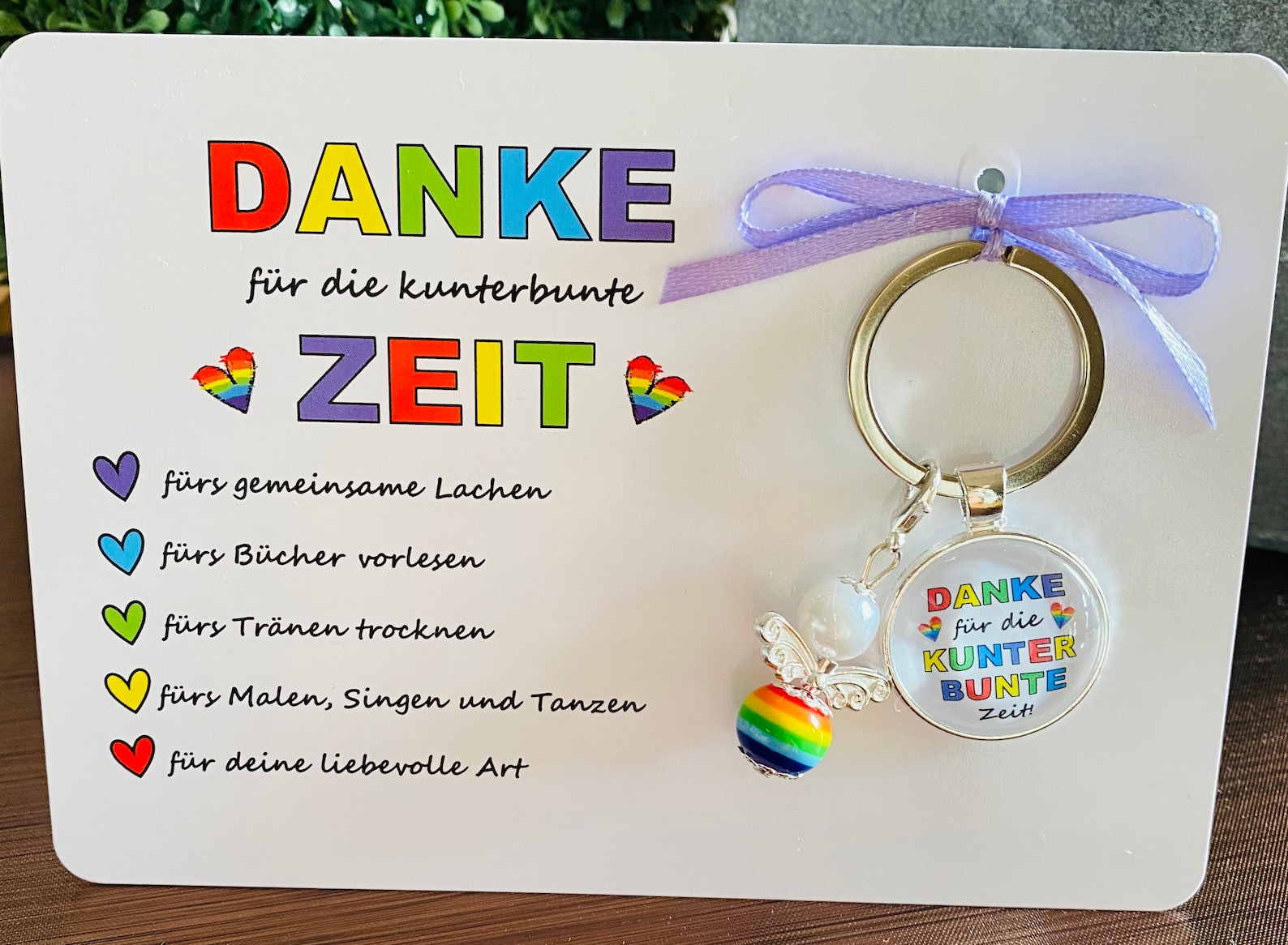 KUNTERBUNTE ZEIT Danke Geschenk Erzieherin Abschied Etsy