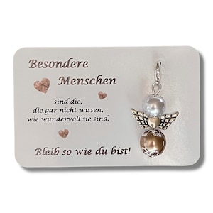 Schutzengel Schlüsselanhänger Besondere Menschen Geschenk Weihnachten Gastgeschenk Oma Mama Freundin Karte Perlenengel Danke Engel