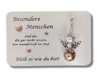 Guardian angel keyring special people gift Christmas gift grandma mom girlfriend card pearl angel thank you angel