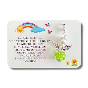 Schulkind 2025 Schutzengel Geschenk Ein kleiner Engel soll.. Mutmacher Glücksbringer Einschulung Schultüte Zuckertüte Karte
