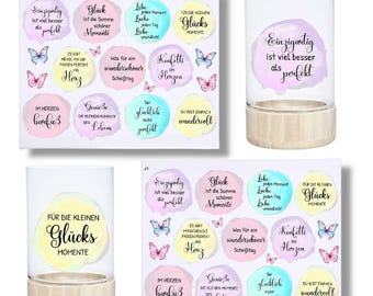Rub-On Stickers, DIN A4, Sayings, Unique... Perfect, Moments of Happiness, Wonderful Borderless Rub-On Stickers, Rub-On Stickers