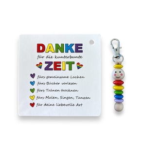 Kunterbunte Zeit Geschenk Erzieherin Abschied Kindergarten Karte Tagesmutter Kita Erzieher Geschenkidee Glückswürmchen