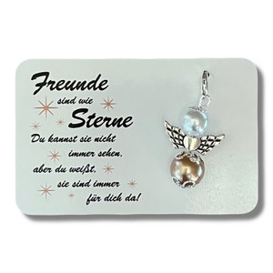 Schutzengel Freunde sind wie Sterne Schlüsselanhänger Geschenk Weihnachten Freundin Freund Geburtstag