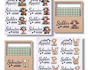RUB ONs Serviettenhalter, Schnutenputzer,  Sabberlappen, randlose Rubons Sticker