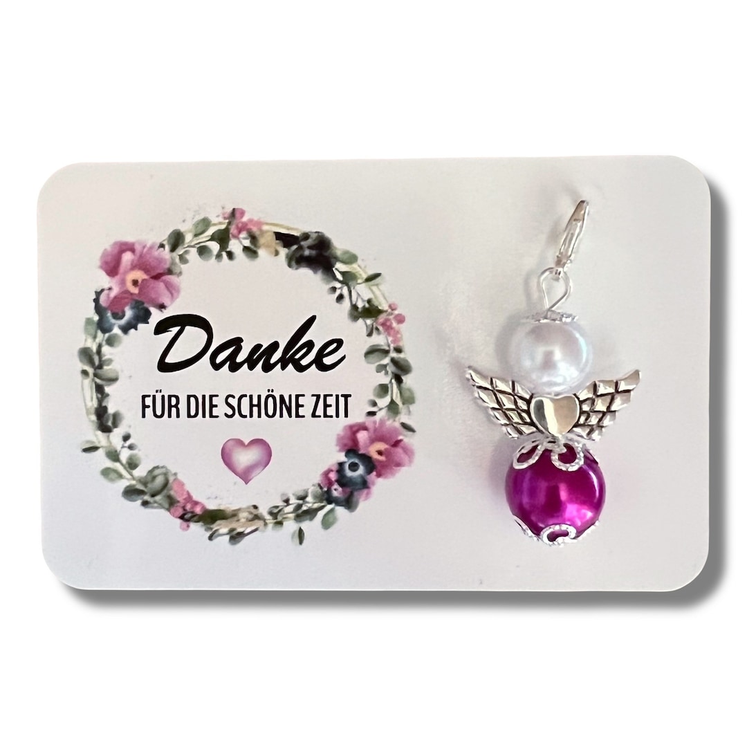 Schutzengel DANKESCHÖN Geschenk - Perlenengel Karte Für Erzieherin Kindergarten