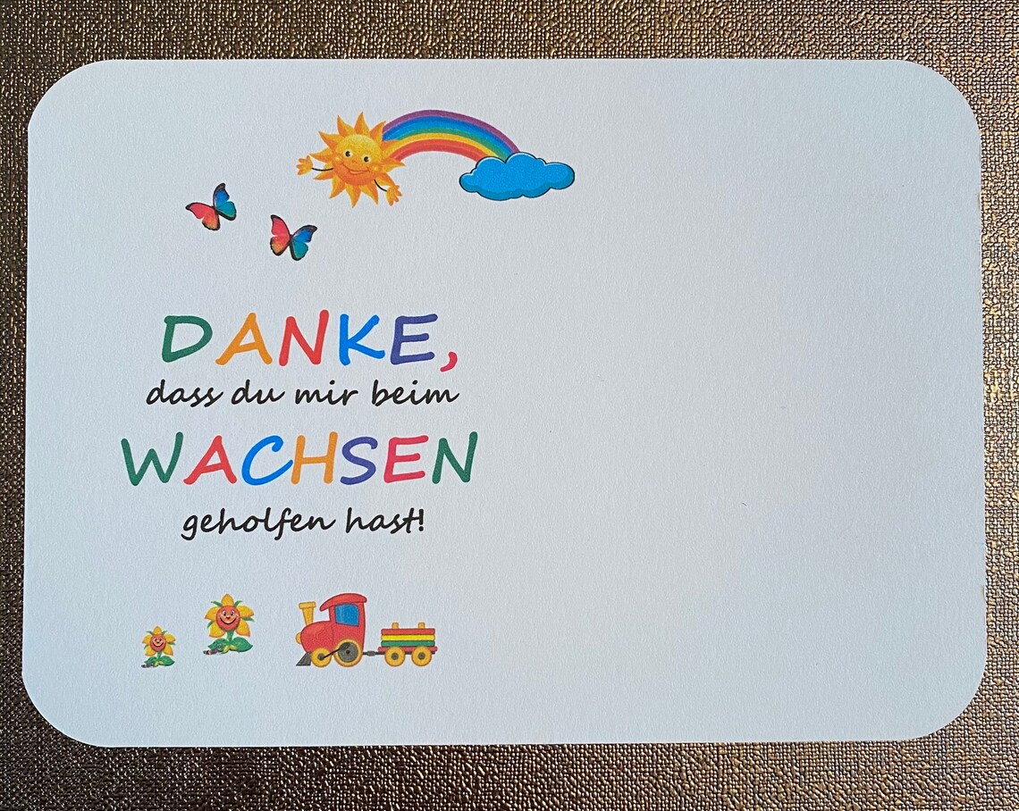 Danke dass du mir beim wachsen geholfen hast Karte Abschied Etsy Danke dass du mir beim wachsen geholfen hast Karte Abschied Etsy