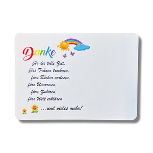 Karte Danke … Abschied Kita Kindergarten Erzieherin Tagesmutter Erzieher