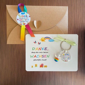 KLEINE MENSCHEN brauchen ..+ Karte DANKE, dass du mir beim wachsen geholfen hast Geschenk Abschied Erzieherin Kita Tagesmutter Geschenkset