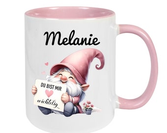 Personalized pink elf mug with the saying – “You’re so elf-like to me” – Ideal as a Christmas gift for friends and family