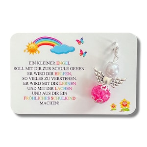 Schulkind 2025 Schutzengel Geschenk Ein kleiner Engel soll.. Mutmacher Glücksbringer Einschulung Schultüte Zuckertüte Karte