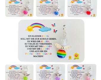 Schoolchild 2026 Guardian Angel Gift First Day of School School Cone Encouragement Lucky Charm Card Saying School Cone Candy Cone First Day of School