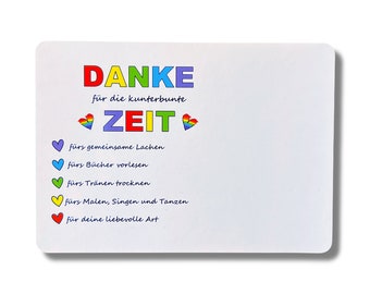 DANKE für die kunterbunte Zeit Karte A6 Abschied Erzieherin Kita Kindergarten Tagesmutter