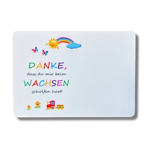 Danke, dass du mir beim Wachsen geholfen hast Karte Abschied Kindergarten Kita Tagesmutter Erzieherin Postkarte A6
