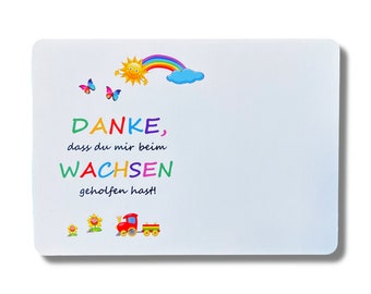 Danke, dass du mir beim Wachsen geholfen hast Karte Abschied Kindergarten Kita Tagesmutter Erzieherin Postkarte A6