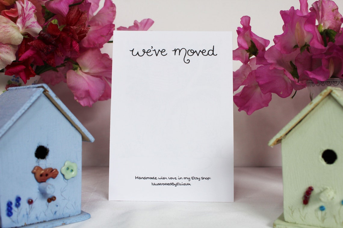 New Home Address Cards pack of 10 Housewarming Moving Etsy UK