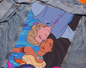 Disney Pocahontas - Hand Painted Custom Denim Jean Jacket - Etsy