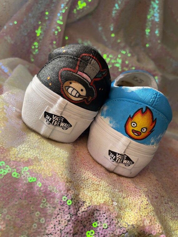Hand painted Vans Classics Slip on Well known Anime Shoes Etsy