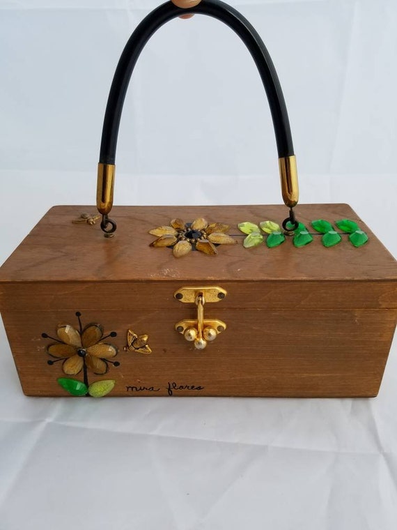 Enid Collins Wooden Box Purse.