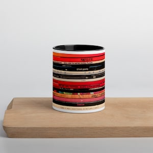 Vinyl Records Ceramic Coffee Mug with Color