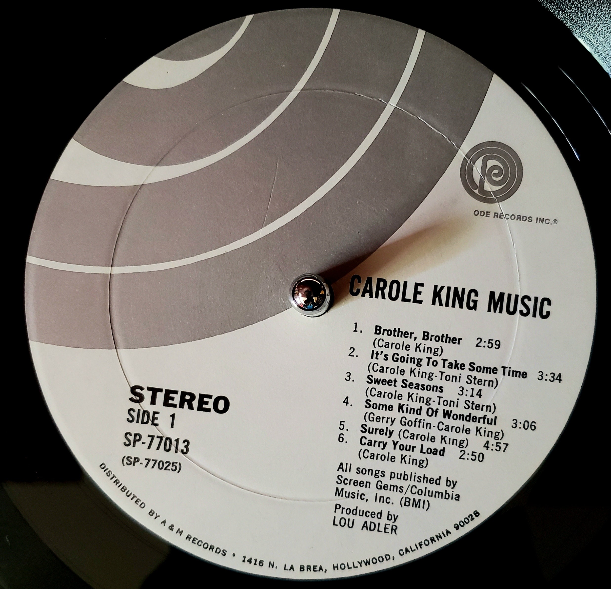 Carole King Music Vinyl LP Ode Records SP 77013 1971 Etsy Canada
