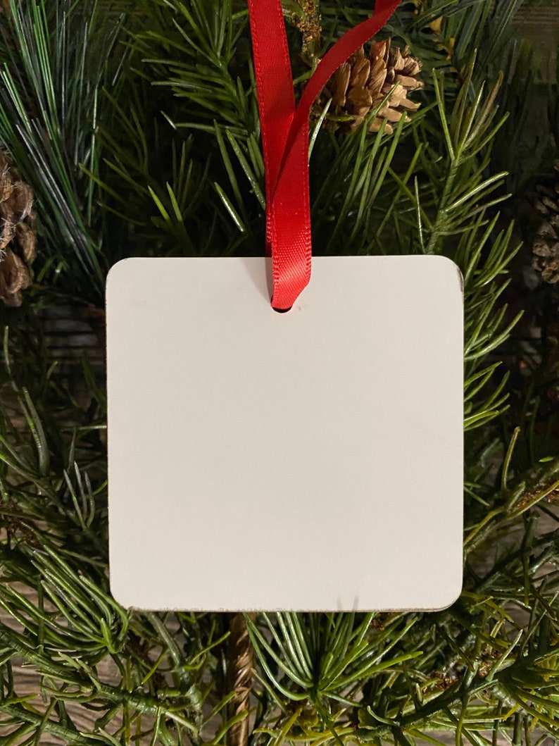 3 SQUARE SUBLIMATION ORNaMENT 2 sided MDF Etsy
