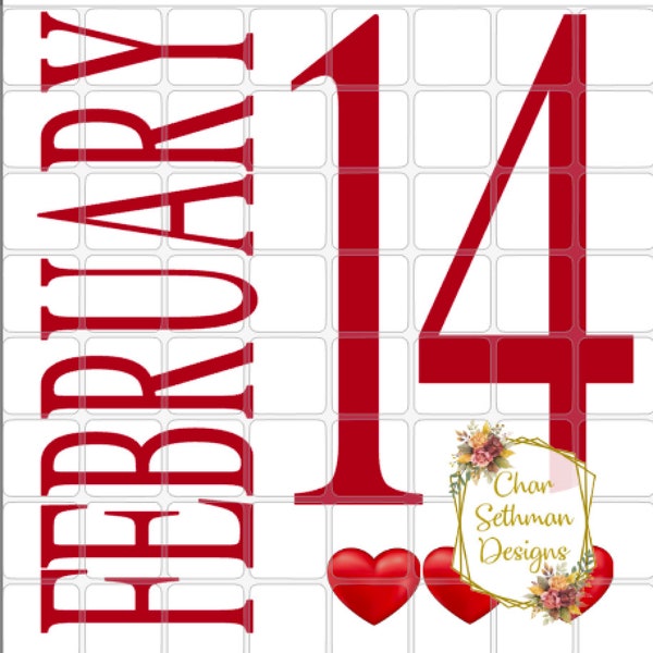 FEBRUARY 14th Sublimation PNG instant download 300DPI