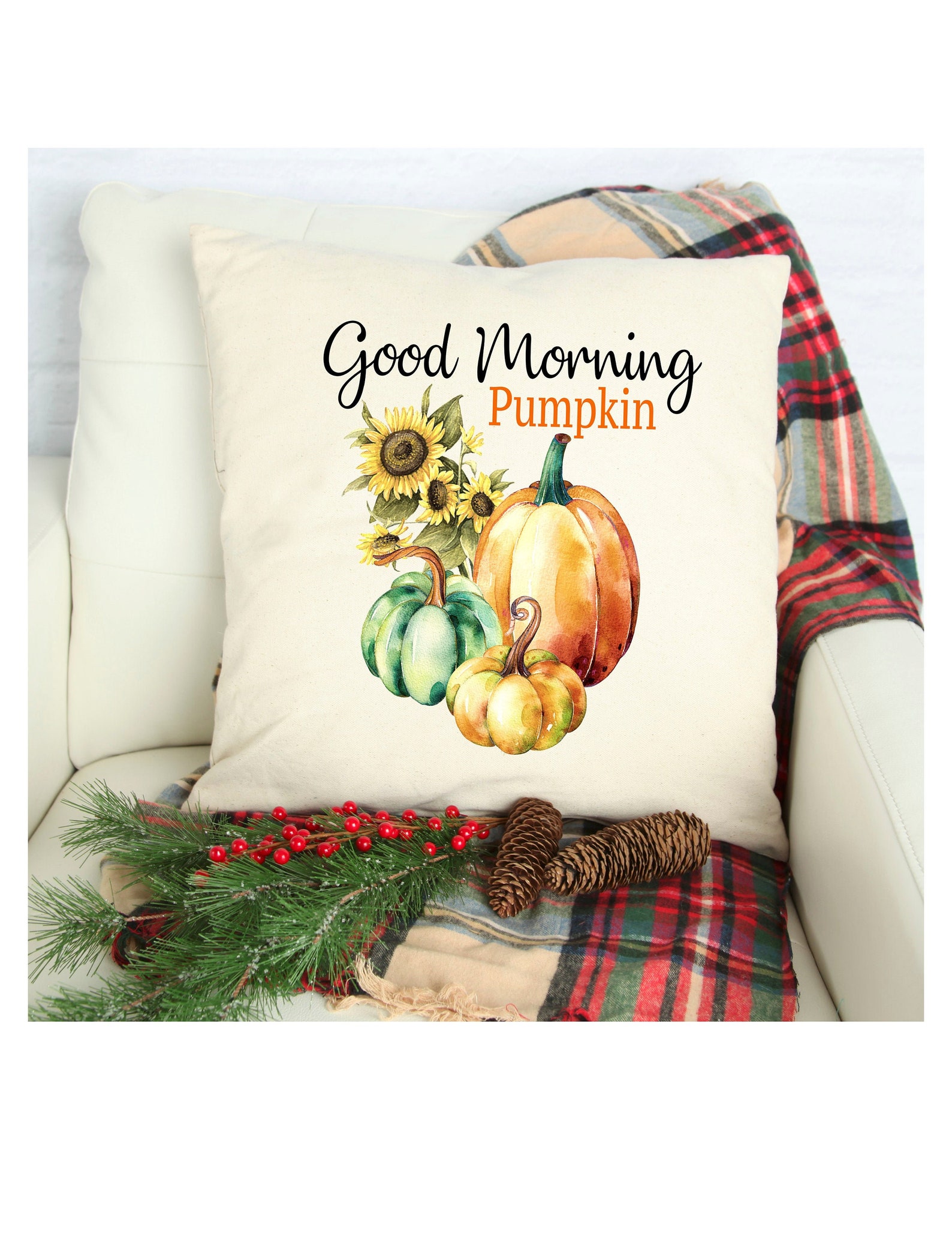 Good Morning Pumpkin 16 DECORATIVE PILLOW COVER Etsy