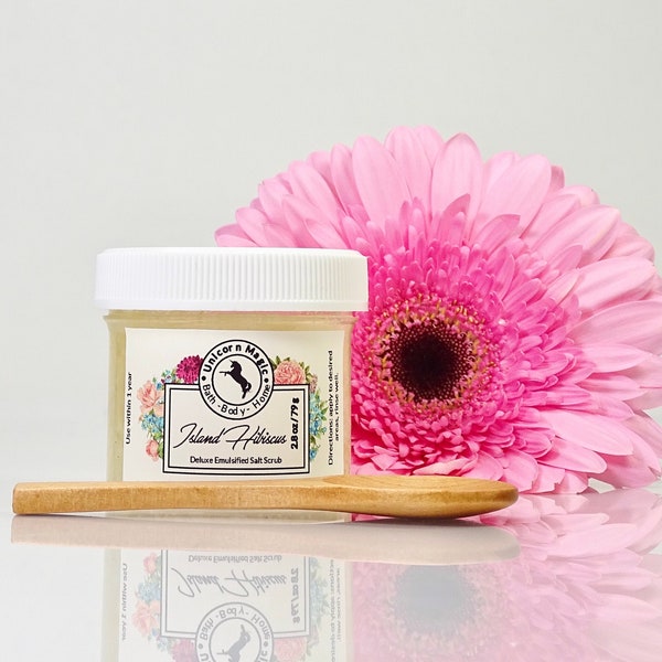 Deluxe emulsified salt scrub - handcrafted with quality ingredients - you select scent over 130 to choose from