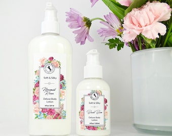 Deluxe soft & silky hand and body lotion - handcrafted with quality ingredients - you select scent over 130 to choose from