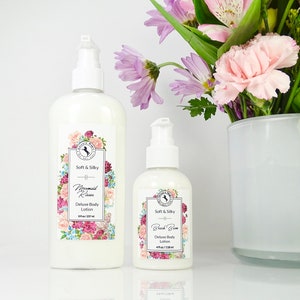 Deluxe soft & silky hand and body lotion - handcrafted with quality ingredients - you select scent over 130 to choose from