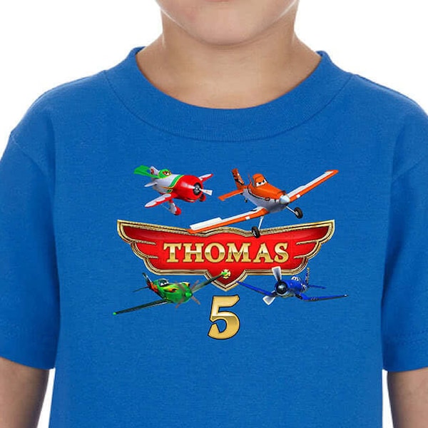 Plane Party Shirt, Fire and Rescue Airplanes Custom Birthday tshirt, Planes Party Tee