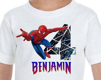 Spiderman Birthday Shirt: Custom Avengers Party Tee
