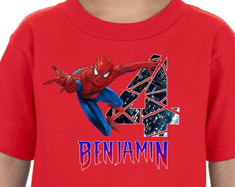 Spiderman custom party t shirt