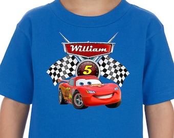 Lightning McQueen Birthday Shirt: Custom Cars 3 Party Tee