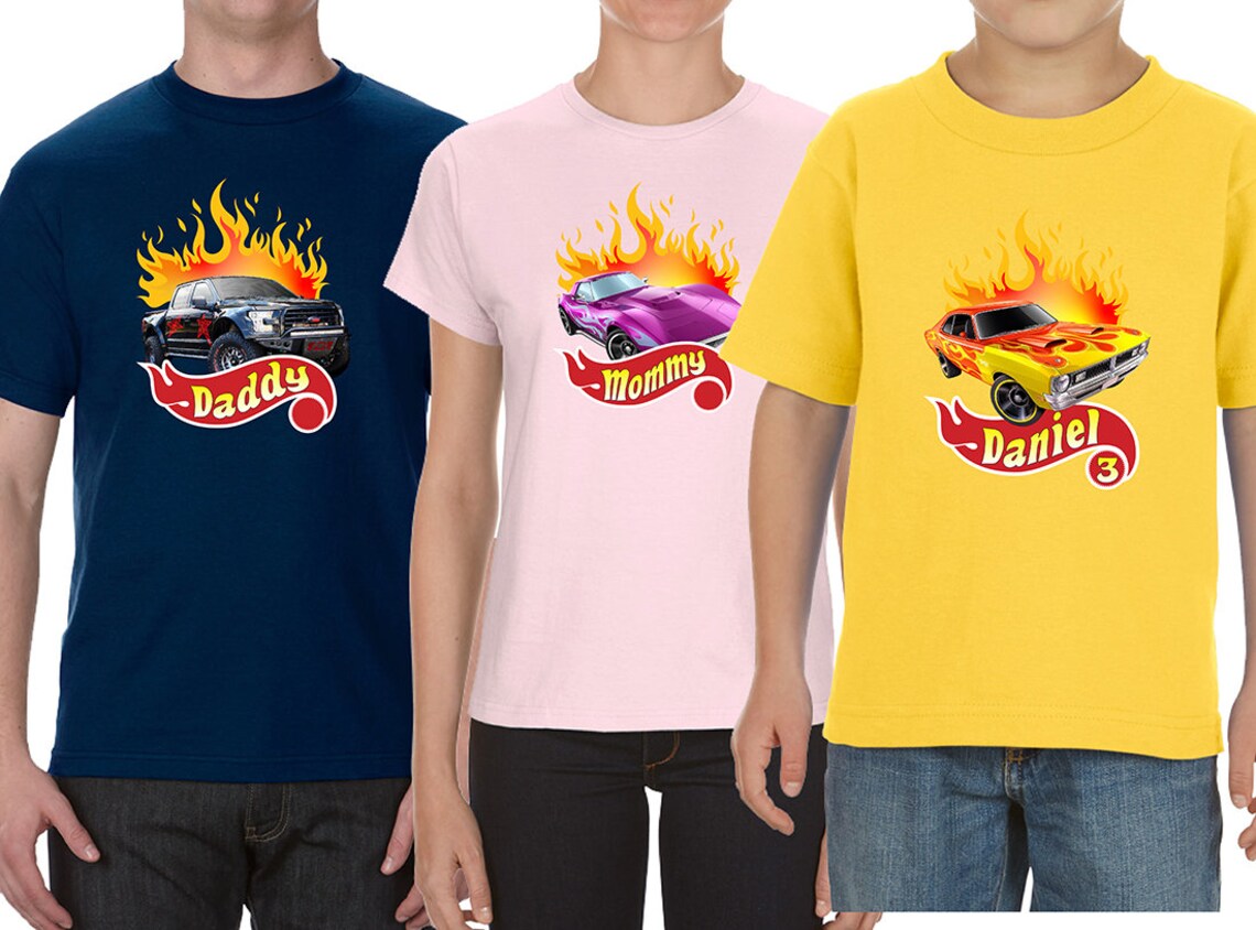 hot wheels family shirt