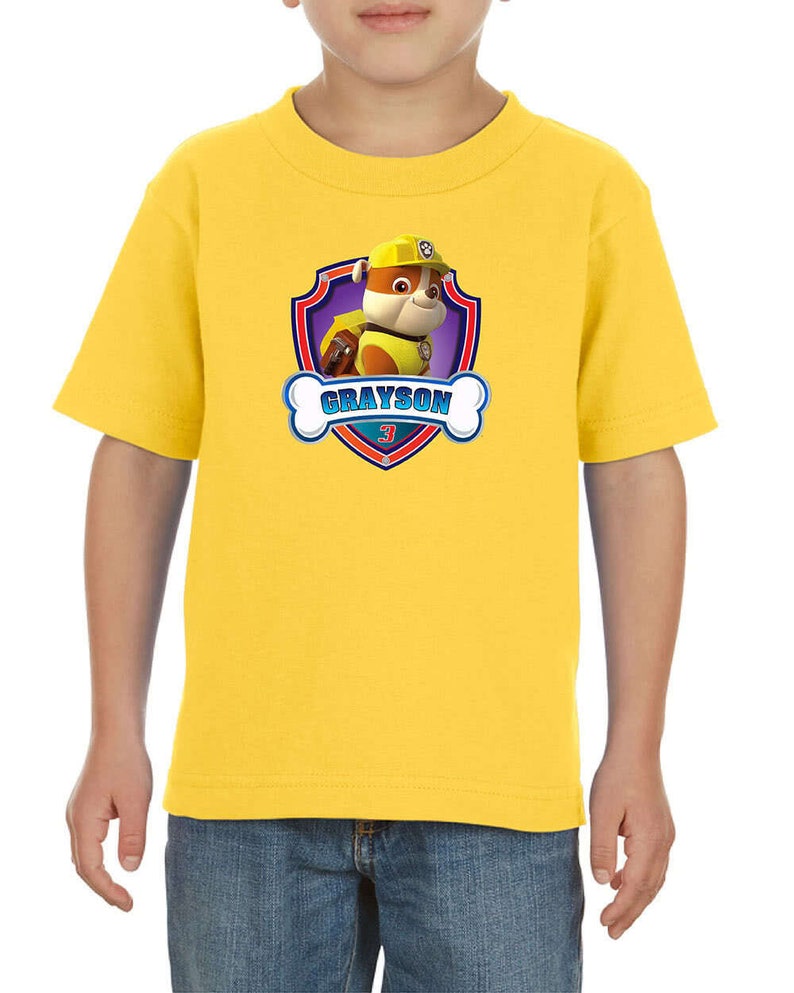Paw Patrol Shirt Rubble Paw Patrol Paw Patrol T Shirt Etsy